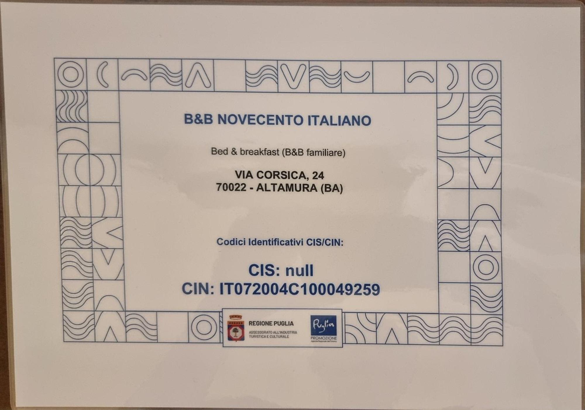 B&B Novecento Italiano Altamura Luaran gambar